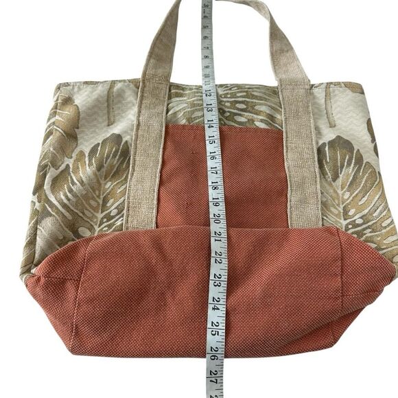 Hand Made Tropical Print Summer Canvas Carry All Tote - Picture 6 of 8